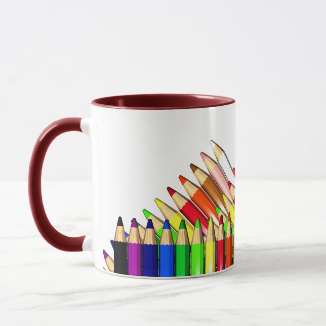 colour pencil crayons mug (Left)