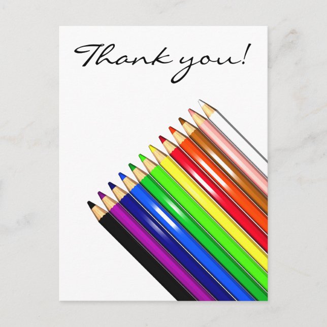 colour pencil crayons postcard (Front)