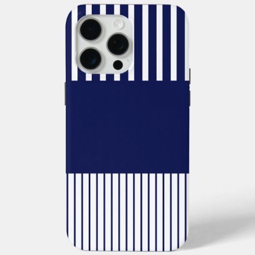 Colour Pop Stripes _ Blue and White iPhone 15 Pro Max Case