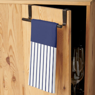 Colour Pop Stripes - Blue and White Kitchen Towel