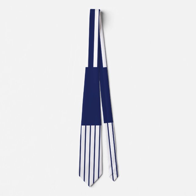 Colour Pop Stripes - Blue and White Neck Tie (Front)