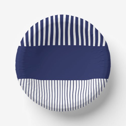 Colour Pop Stripes _ Blue and White Paper Bowls