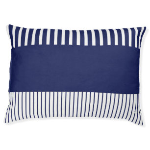 Colour Pop Stripes - Blue and White Pet Bed
