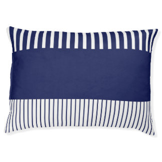 Colour Pop Stripes - Blue and White Pet Bed