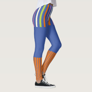 Colour Pop Stripes modern striped design Leggings