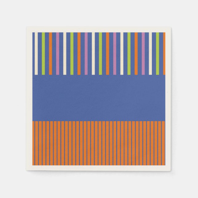 Colour Pop Stripes modern striped design Napkins (Front)