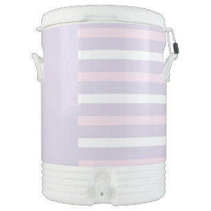 Colour Pop Stripes - Pastel Pink, Yellow & Purple Beverage Cooler