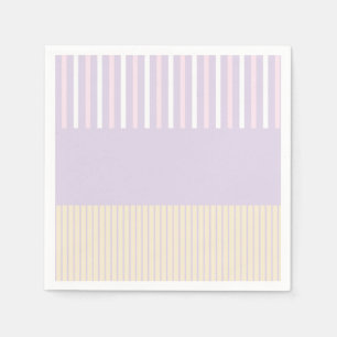Colour Pop Stripes - Pastel Pink, Yellow & Purple Napkins