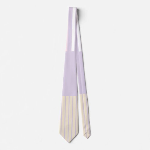 Colour Pop Stripes _ Pastel Pink Yellow  Purple Neck Tie