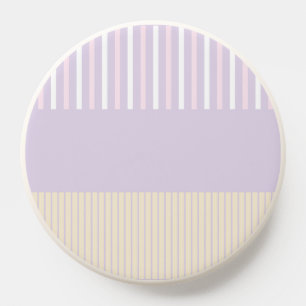 Colour Pop Stripes - Pastel Pink, Yellow & Purple PopSocket