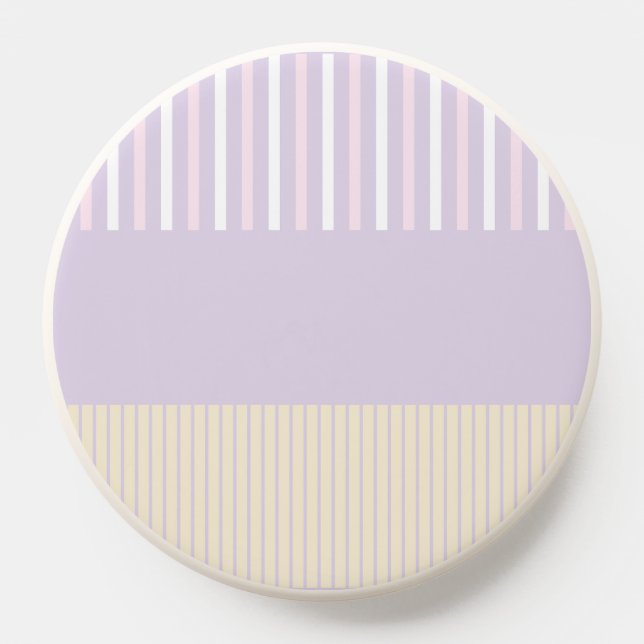 Colour Pop Stripes - Pastel Pink, Yellow & Purple PopSocket (Popsocket)