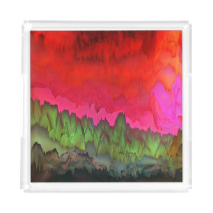 "Colour Serenade" Colourful Abstract Art Acrylic Tray