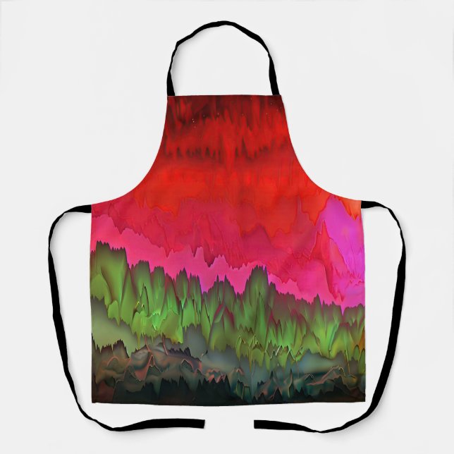 "Colour Serenade" Colourful Abstract Art  Apron (Front)