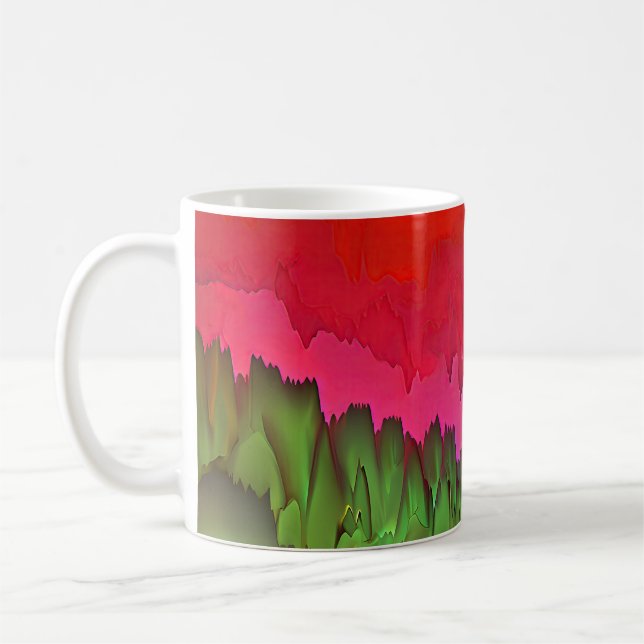 "Colour Serenade" Colourful Abstract Art  Coffee Mug (Left)