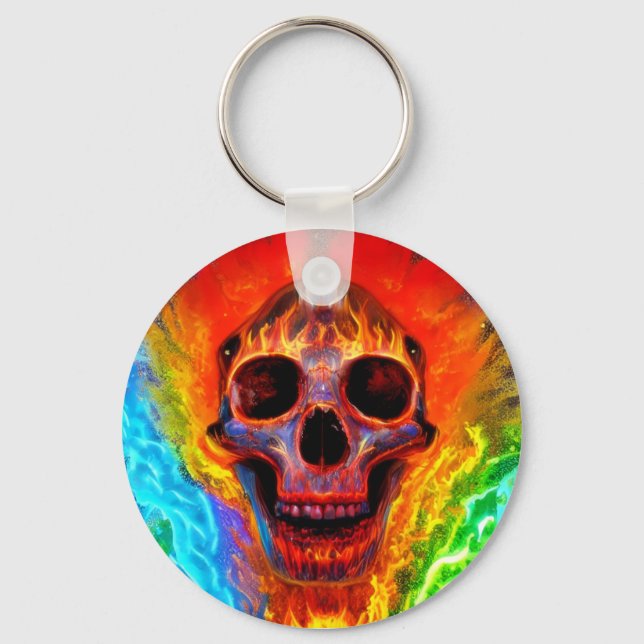 Colour Skull Keychain (Front)