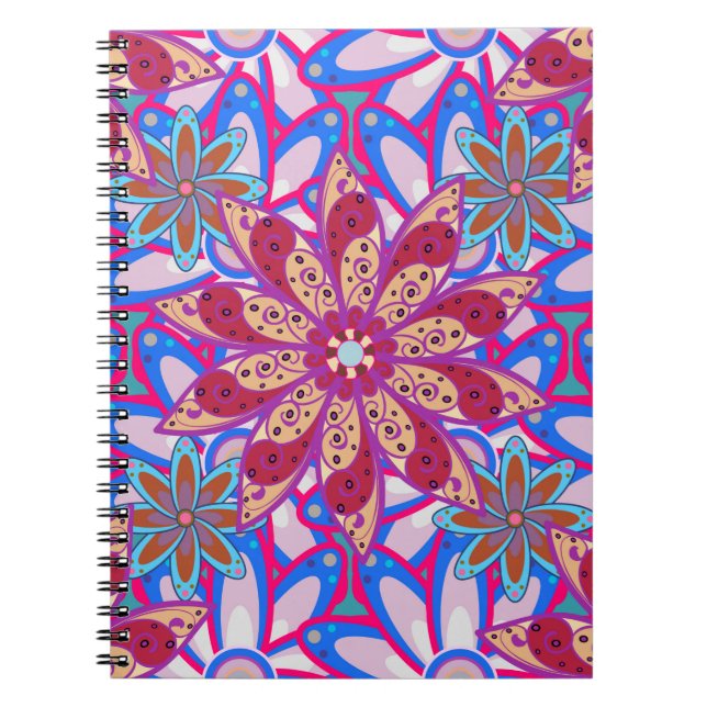 Colour Spring Theme seamless pattern Background. C Notebook (Front)