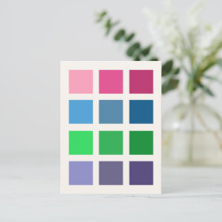 Colour Squares (Spring) Postcard