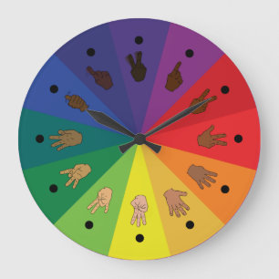 Colour Wheel ASL Clock (12 segments)