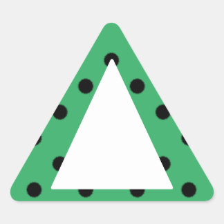Colourblind Friendly - Green Alert (With Dots) Triangle Sticker
