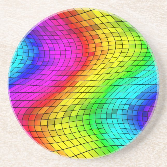 Coloured Glass Coaster (Front)