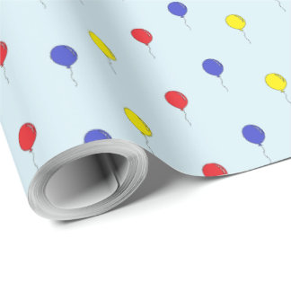 Coloured globes wrapping paper