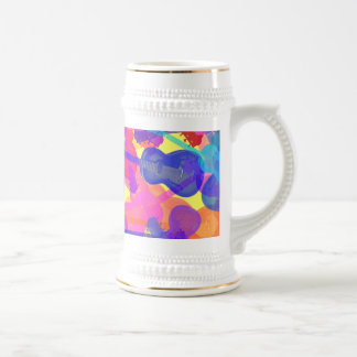 Coloured Guitar Collage Beer Stein