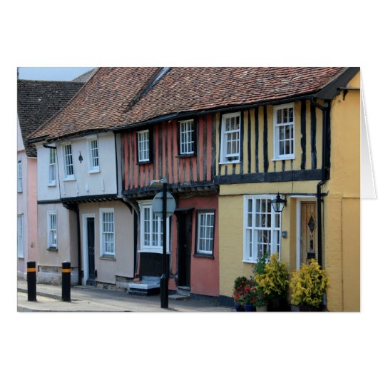 Coloured houses at Saffron Walden, Essex, UK (Front Horizontal)