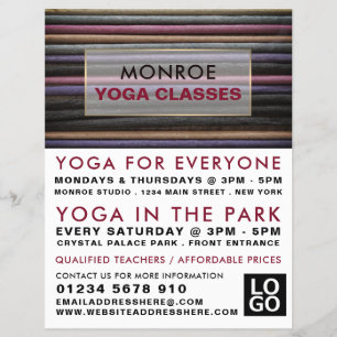 Coloured Incense, Yoga Class Advertising Flyer