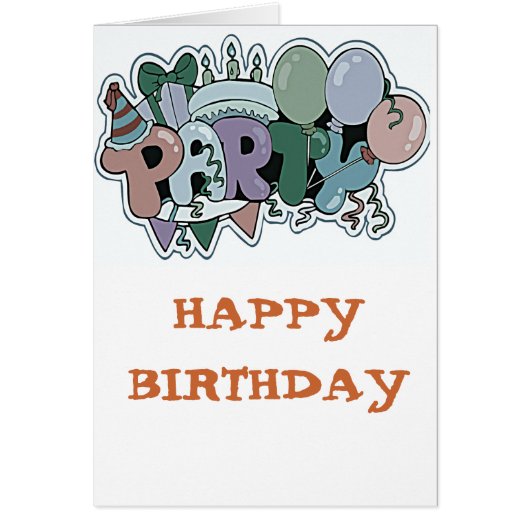 Coloured Party Cards (Front)