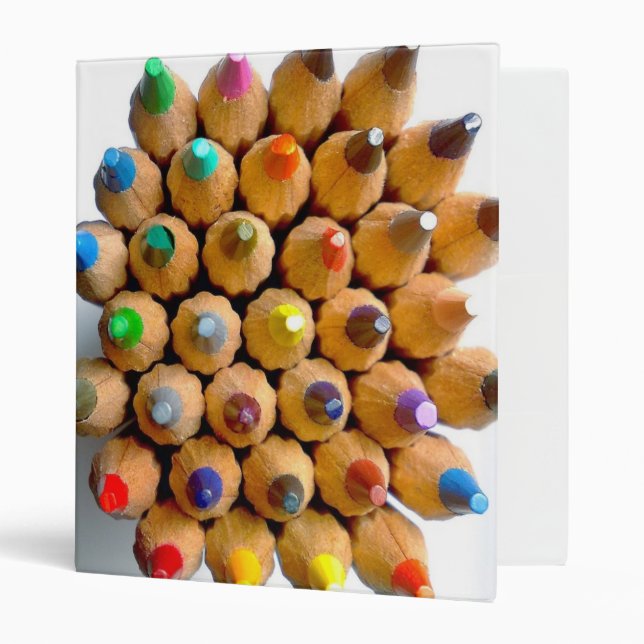 Coloured pencils binder file folder (Front/Inside)