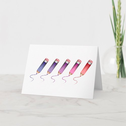 Coloured Pencils Greeting Cards