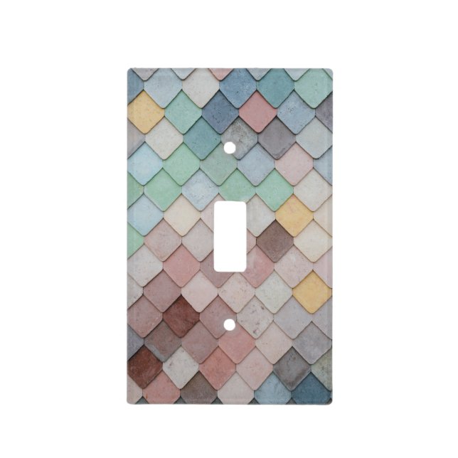 Coloured Tiles Light Switch Cover (Front)