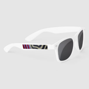 Coloured Waves Plastic Sunglasses