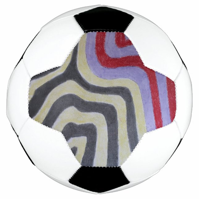 Coloured Waves Soccer Ball (Front)