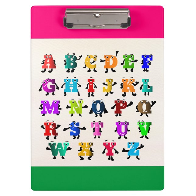 Colourful ABC's Clipboard (Front)