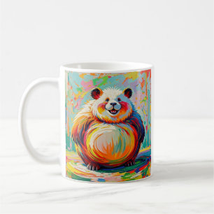 Colourful abstract giant bear panda art design  coffee mug