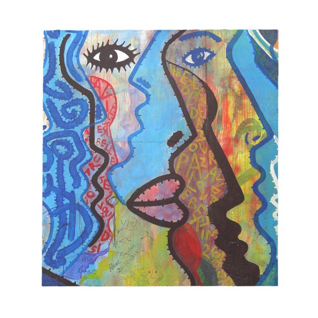 Colourful Abstract Graffiti Notepad (Front)