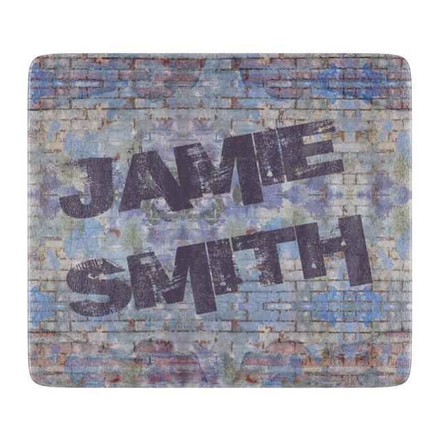 Colourful Abstract Graffiti Wall Street Art Cutting Board (Front)