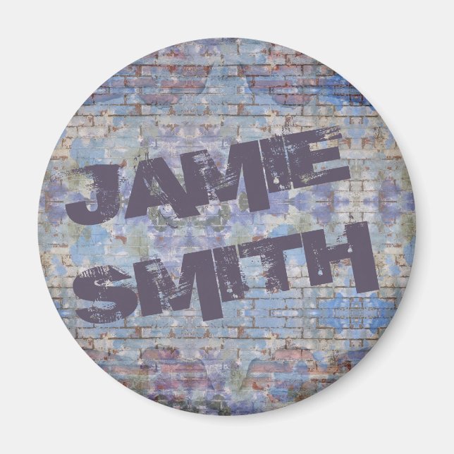 Colourful Abstract Graffiti Wall Street Art Magnet (Front)