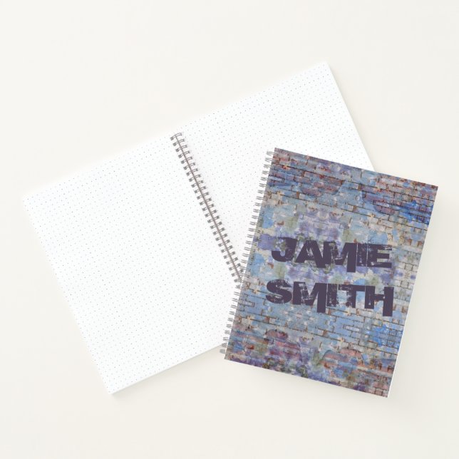 Colourful Abstract Graffiti Wall Street Art Notebook (Inside)