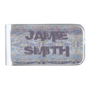 Colourful Abstract Graffiti Wall Street Art Silver Finish Money Clip