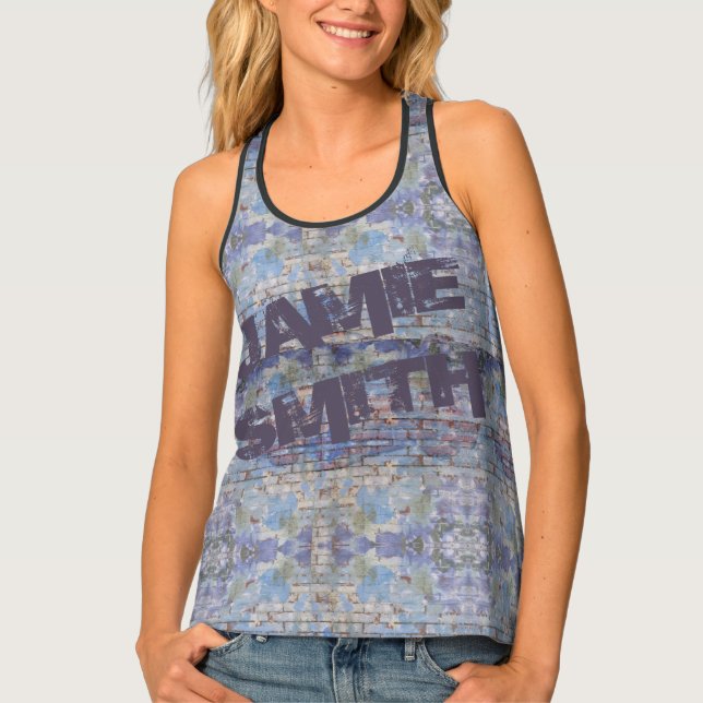 Colourful Abstract Graffiti Wall Street Art Tank Top (Front)