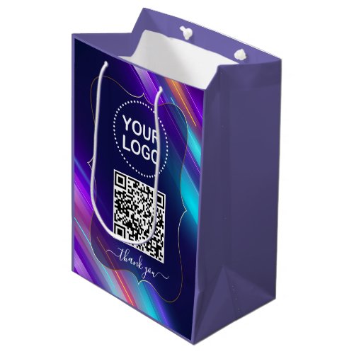 Colourful Abstract Logo QR code Promote Business Medium Gift Bag