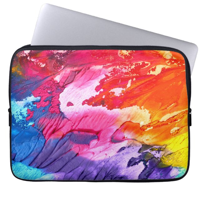 Colourful Abstract Painting Laptop Sleeve (Front)