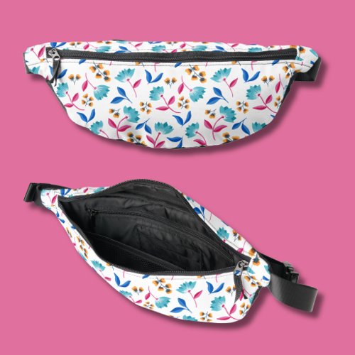 Colourful abstract tulip floral fanny pack