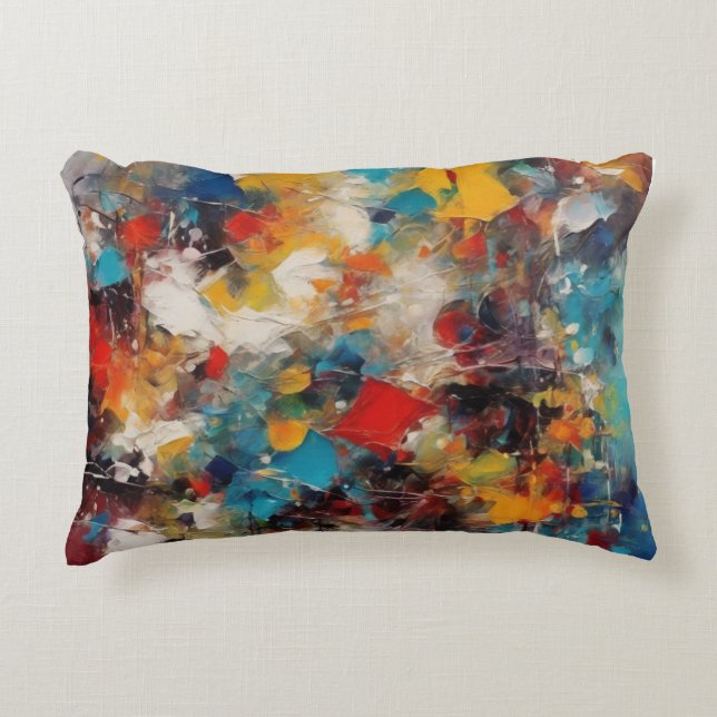 Colourful  accent pillow (Front)