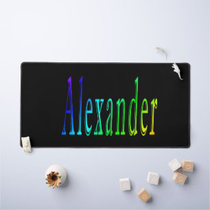Colourful Alexander Name, Desk Mat