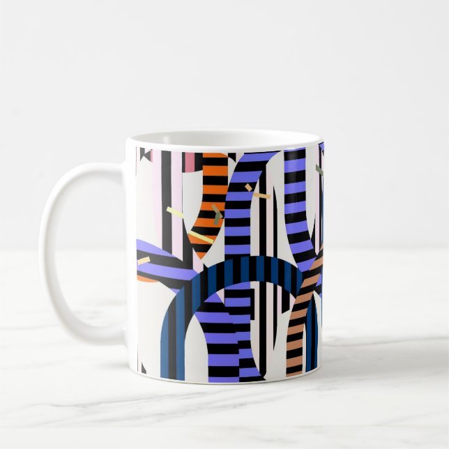 Colourful algorithmic art pattern  coffee mug (Left)