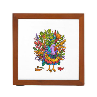 Colourful and amazing funny turkey styled desk organizer