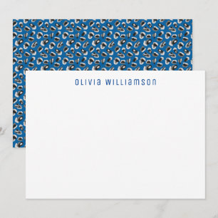 Colourful animal print note card